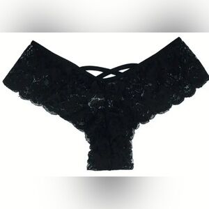 🔥4 For $25🔥 New 2pc All Black Lace Thong